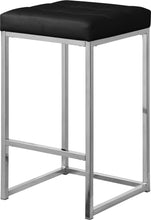Load image into Gallery viewer, Nicola Black Leather Stool