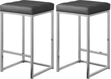 Load image into Gallery viewer, Nicola Black Leather Stool