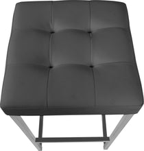 Load image into Gallery viewer, Nicola Black Leather Stool