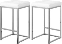 Load image into Gallery viewer, Nicola White Leather Stool