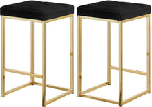 Load image into Gallery viewer, Nicola Black Velvet Stool