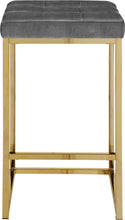 Load image into Gallery viewer, Nicola Grey Velvet Stool