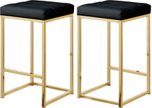 Load image into Gallery viewer, Nicola Black Leather Stool