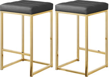 Load image into Gallery viewer, Nicola Black Leather Stool