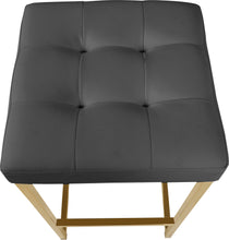 Load image into Gallery viewer, Nicola Black Leather Stool