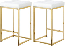Load image into Gallery viewer, Nicola White Leather Stool