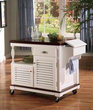 Load image into Gallery viewer, Traditional White Kitchen Cart