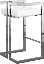Load image into Gallery viewer, Ezra White Faux Leather Stool