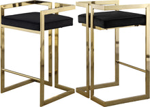 Load image into Gallery viewer, Ezra Black Velvet Stool