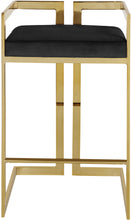Load image into Gallery viewer, Ezra Black Velvet Stool