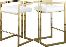 Load image into Gallery viewer, Ezra White Faux Leather Stool
