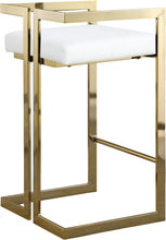 Load image into Gallery viewer, Ezra White Faux Leather Stool