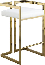 Load image into Gallery viewer, Ezra White Faux Leather Stool
