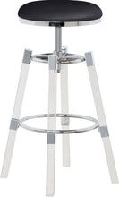 Load image into Gallery viewer, Venus Black Faux Leather Adjustable Stool