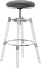Load image into Gallery viewer, Venus Black Faux Leather Adjustable Stool