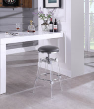 Load image into Gallery viewer, Venus Black Faux Leather Adjustable Stool