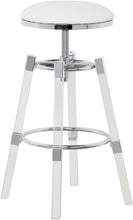 Load image into Gallery viewer, Venus White Faux Leather Adjustable Stool