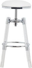 Load image into Gallery viewer, Venus White Faux Leather Adjustable Stool