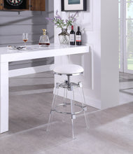 Load image into Gallery viewer, Venus Black Faux Leather Adjustable Stool
