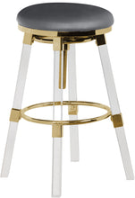 Load image into Gallery viewer, Venus Grey Faux Leather Adjustable Stool
