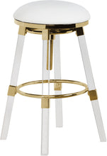 Load image into Gallery viewer, Venus Black Faux Leather Adjustable Stool