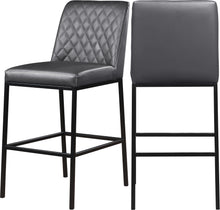 Load image into Gallery viewer, Bryce Grey Faux Leather Stool