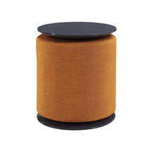 Load image into Gallery viewer, Transitional Orange and Grey Accent Table and Ottoman