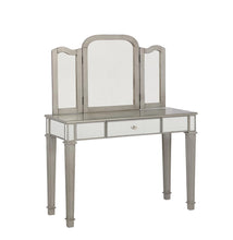 Load image into Gallery viewer, Contemporary Metallic Platinum Vanity Set