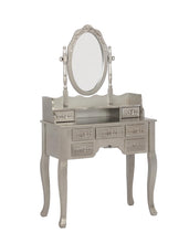 Load image into Gallery viewer, Contemporary Metallic Silver Vanity Set