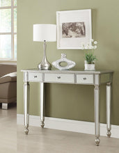 Load image into Gallery viewer, Contemporary Antique Silver Mirrored Console Table