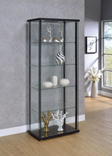 Load image into Gallery viewer, Contemporary Black Curio Cabinet