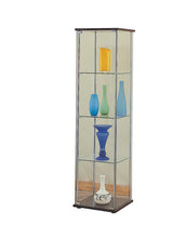 Load image into Gallery viewer, Cappuccino Curio Cabinet with Four Shelves