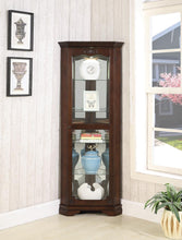 Load image into Gallery viewer, Traditional Golden Brown Curio Cabinet