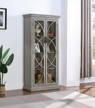 Load image into Gallery viewer, Rustic Antique Grey Curio Cabinet