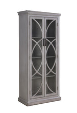 Load image into Gallery viewer, Rustic Antique Grey Curio Cabinet