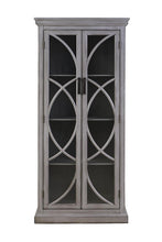 Load image into Gallery viewer, Rustic Antique Grey Curio Cabinet