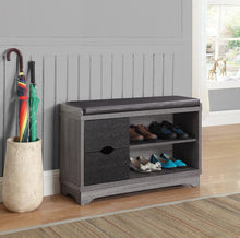Load image into Gallery viewer, Rustic Distressed Grey Shoe Cabinet