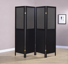 Load image into Gallery viewer, Contemporary Black Four-Panel Screen