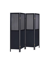 Load image into Gallery viewer, Contemporary Black Four-Panel Screen