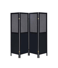 Load image into Gallery viewer, Contemporary Black Four-Panel Screen
