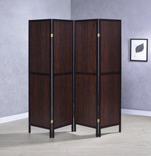 Load image into Gallery viewer, Rustic Tobacco and Cappuccino Four-Panel Screen