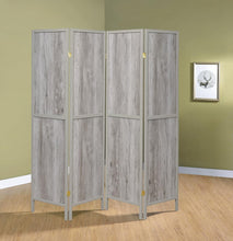 Load image into Gallery viewer, Rustic Grey Driftwood Four-Panel Screen