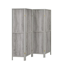 Load image into Gallery viewer, Rustic Grey Driftwood Four-Panel Screen