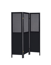 Load image into Gallery viewer, Contemporary Black Three-Panel Screen