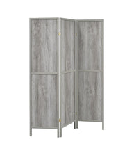Load image into Gallery viewer, Rustic Grey Driftwood Three-Panel Screen