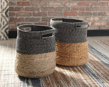 Load image into Gallery viewer, Parrish NaturalBlack Basket Set of 2