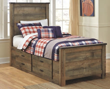 Load image into Gallery viewer, Trinell Twin Panel Bed with 2 Storage Drawers