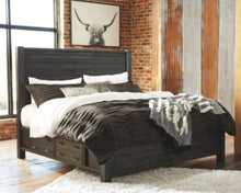 Load image into Gallery viewer, Baylow Queen Panel Bed with 4 Storage Drawers