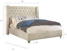 Load image into Gallery viewer, Aiden Black Velvet Full Bed