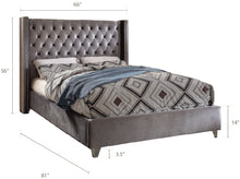 Load image into Gallery viewer, Aiden Black Velvet Full Bed